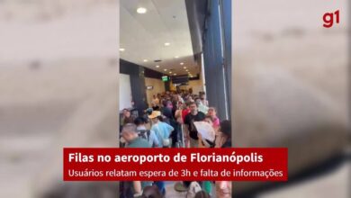 Aeroporto de Florianópolis tem filas no embarque e desembarque de voos internacionais neste sábado