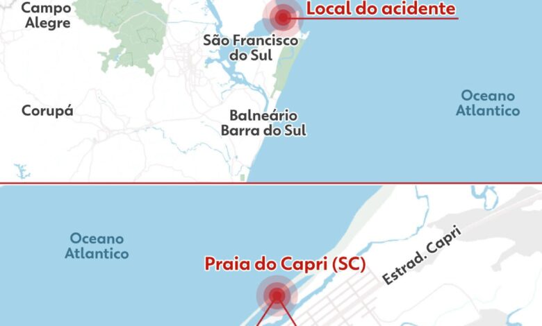 Bebê de 8 meses morta após catamarã virar em praia de SC: o que se sabe e o que falta saber