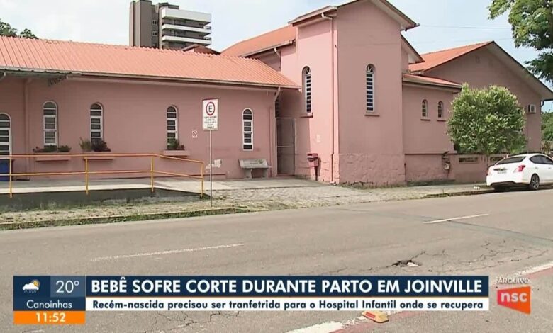 Bebê sofre corte profundo durante parto em SC e é transferida com urgência: 'Grande impacto emocional', diz avó | Santa Catarina