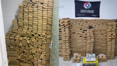 Cheiro forte de drogas e banheiro com 400 kg de maconha levam à captura de foragido em SC