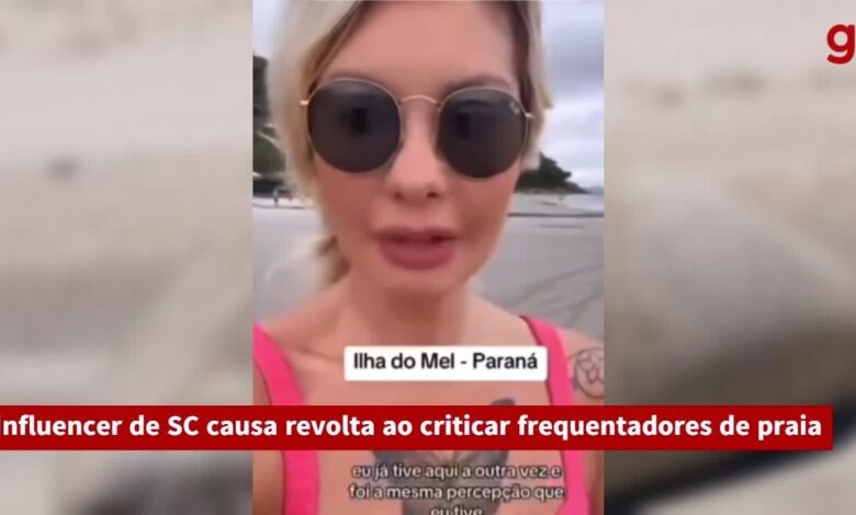 Influenciadora diz que nunca viu 'tanta gente feia junto' em praia do Paraná e causa revolta na internet