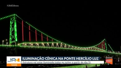 Ponte Hercílio Luz, cartão-postal de Florianópolis, voltará a ter iluminação cênica após 10 anos