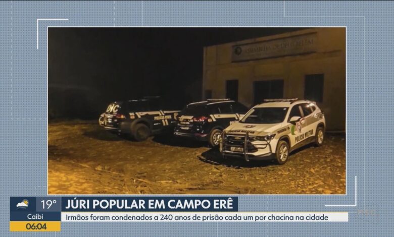 Chacina de Campo Erê: irmãos réus por 4 assassinatos são condenados a 240 anos de prisão