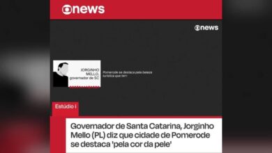 Governador de SC é denunciado após dizer que cidade 'mais alemã do Brasil' se destaca pela cor das pessoas