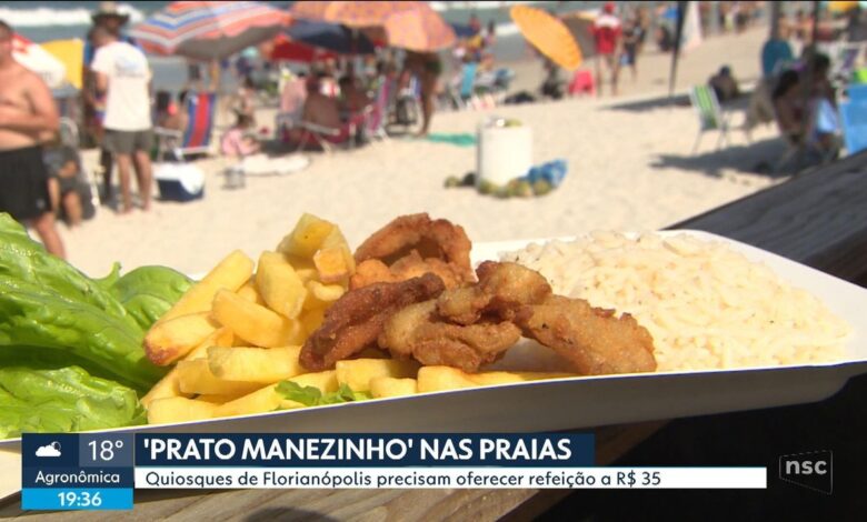 Praias de Florianópolis devem ter 'prato manezinho' a R$ 35 para combater preços abusivos; conheça