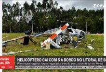 Queda de helicóptero com turistas em SC será investigada pela FAB: o que se sabe sobre o caso